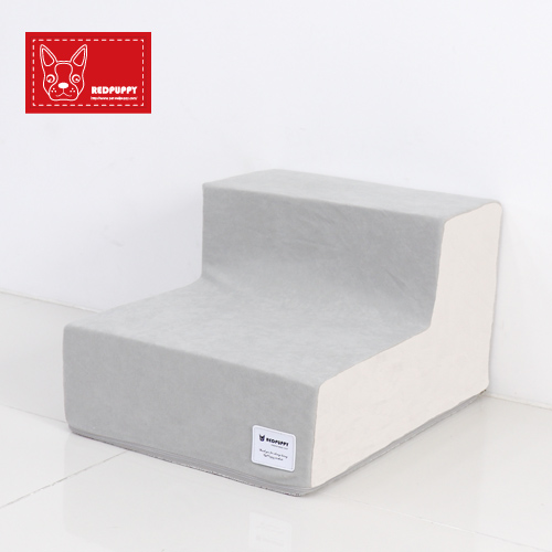 [레드퍼피] 커피 애견 펫스텝_그레이아이보리/2단