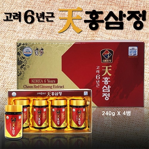 [대한홍삼진흥공사] 천홍삼정 240gX4병