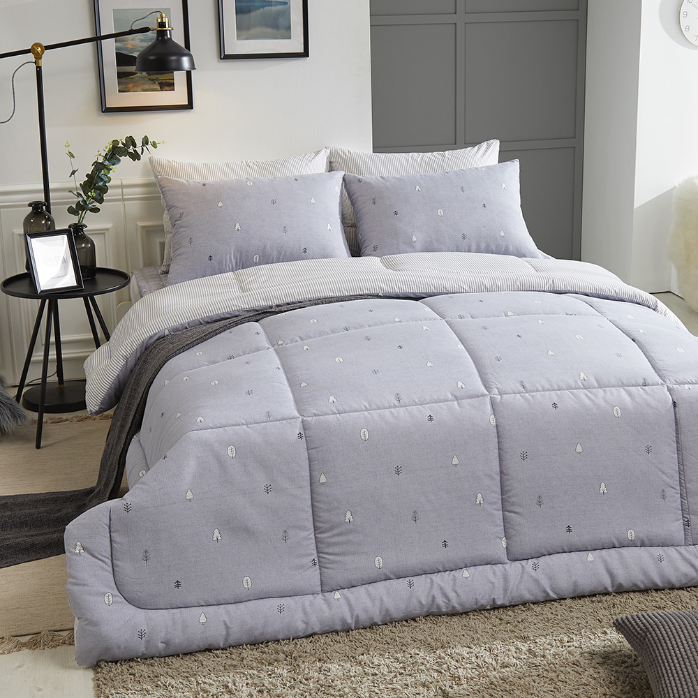 [침구연구소] 사계절 먼지없는 진드기방지 차렵이불 풀세트 퀸Q (이불+패드+베개커버)