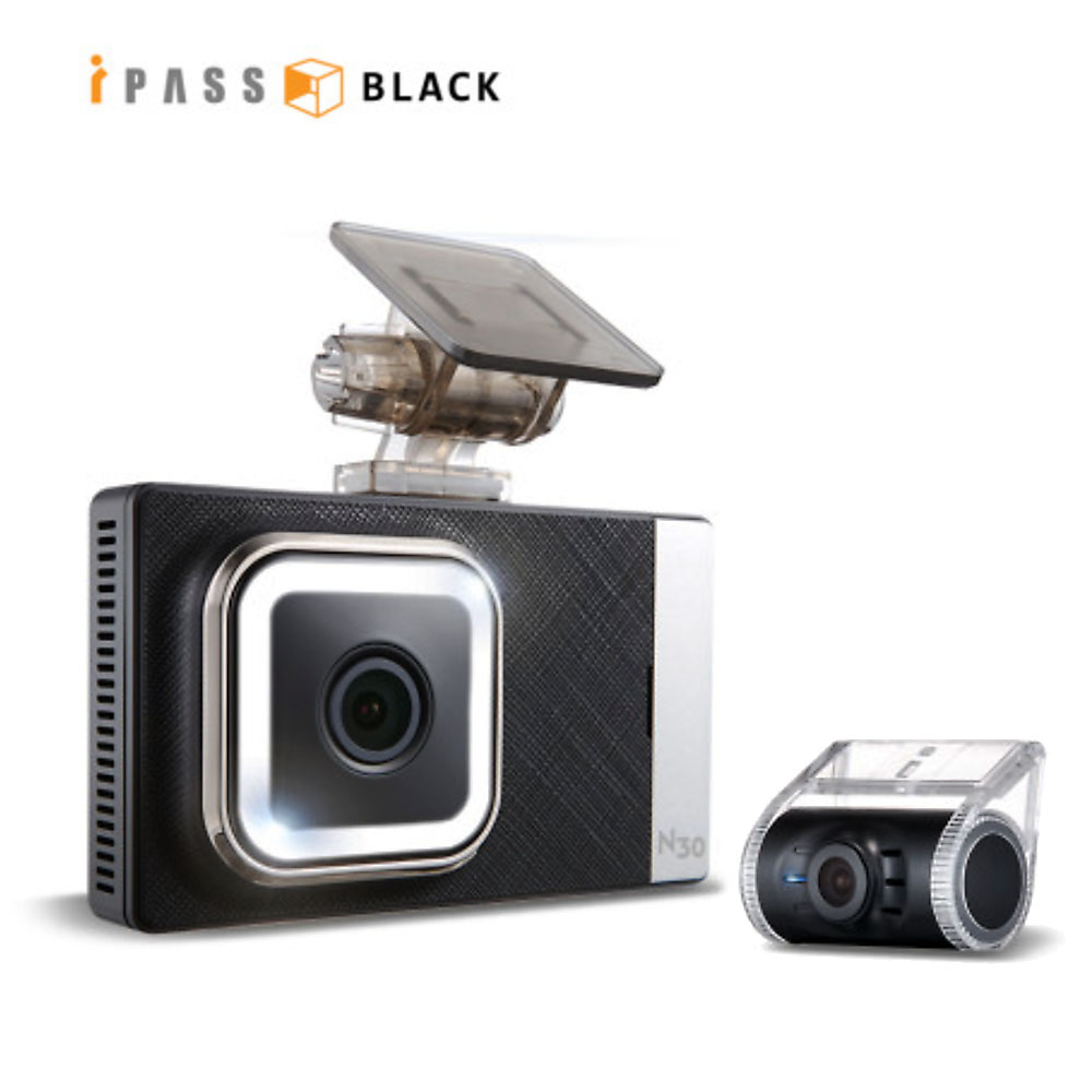 [아이패스] 블랙 N30 32GB 2채널 블랙박스 (전후방 FHD,IPS LCD,ADAS,과속카메라 알림)