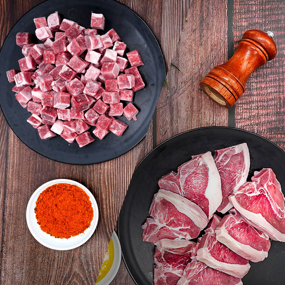 양고기 냉동 양깍두기 500g + 양티본스테이크 500g +소스20g