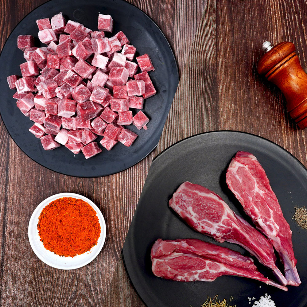 양고기 냉동 양깍두기 500g + 양숄더랙 500g +소스20g