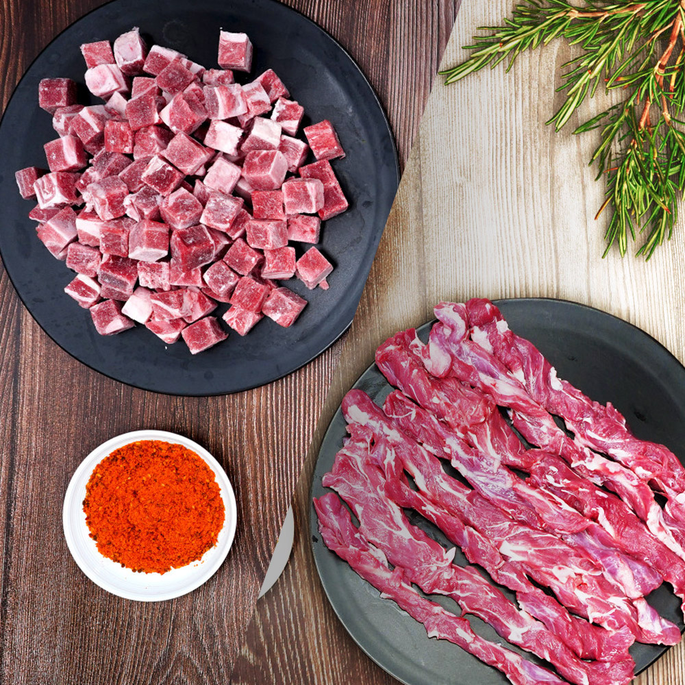 양고기 냉동 양깍두기 500g + 양제비추리 500g +소스20g