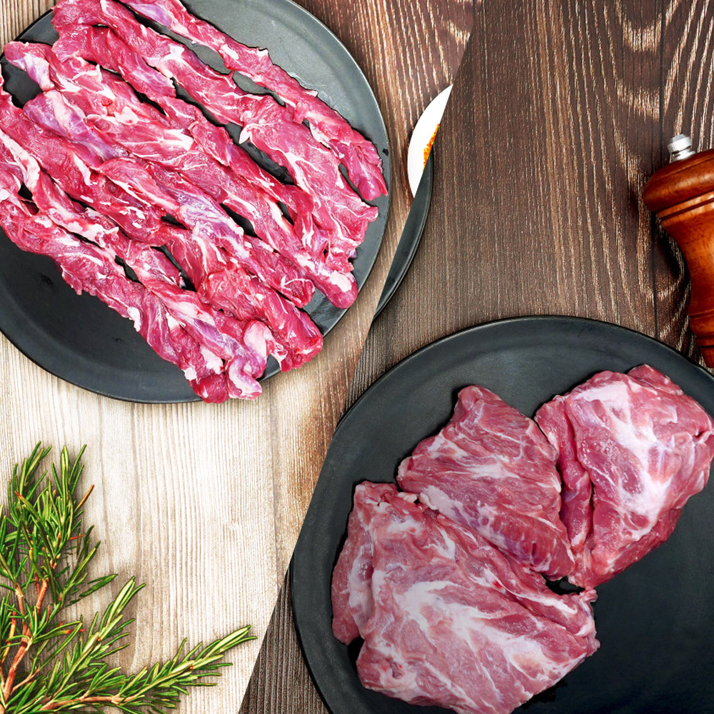 양고기 냉동 양제비추리 500g + 양목심 500g +소스20g