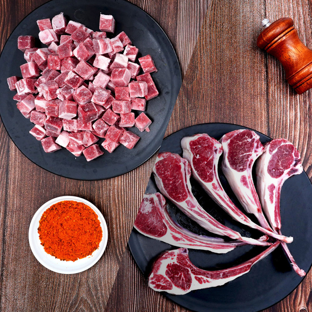 양고기 냉동 양깍두기 500g + 양프렌치랙 500g +소스20g