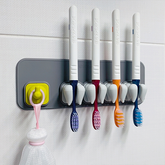 [실리바스] 피노키오패밀리 다용도걸이 (칫솔꽂이 4인)
