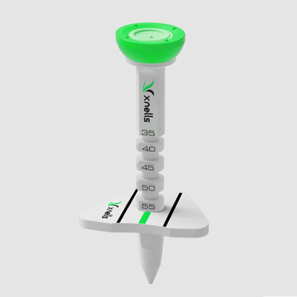 [바라] 1+1 직진성 강화 컨트롤 골프티 높이 조절 볼마커 티샷 눈금티 형광그린