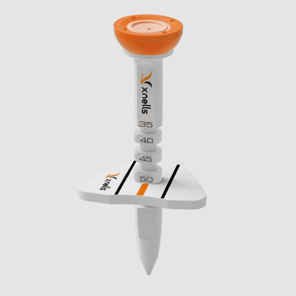 [바라] 1+1 직진성 강화 컨트롤 골프티 높이 조절 볼마커 티샷 눈금티 형광오렌지