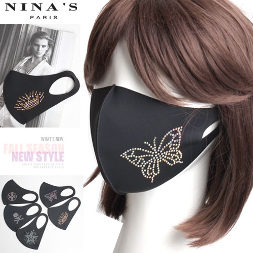 보석룩 핫픽스 샤이닝 남녀공용 패션마스크. 1SS175