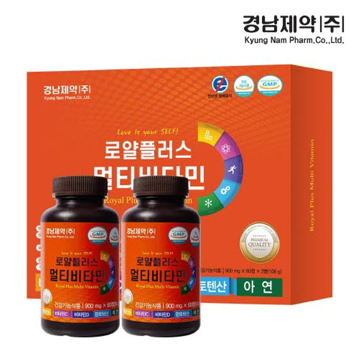 [경남제약] 로얄플러스 멀티비타민 900mg*60정*2병 (2개월분)