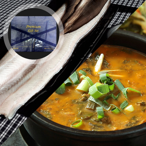[손질] 국산 민물장어 700g (2-3인분) 2팩 +장어탕 500ml 2팩 선물세트 (부직포가방)
