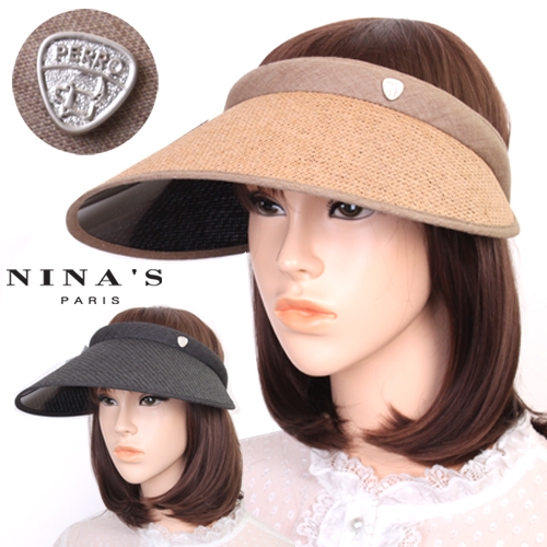 [PERRO] 자외선차단 나뭇잎비죠장식 심플 밀짚챙 썬캡. 7SH124