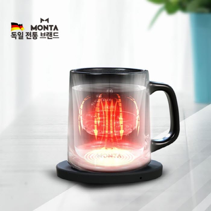 [몬타] 3in1 도자기 만능티포트&보온머그컵&무선충전 2종택1