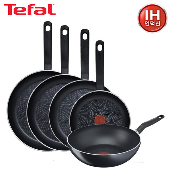 [테팔] 퍼펙트 쿠킹 다크 인덕션 프라이팬24cm+28cm+30cm+32cm+멀티팬 28cm TFC-PC483032W