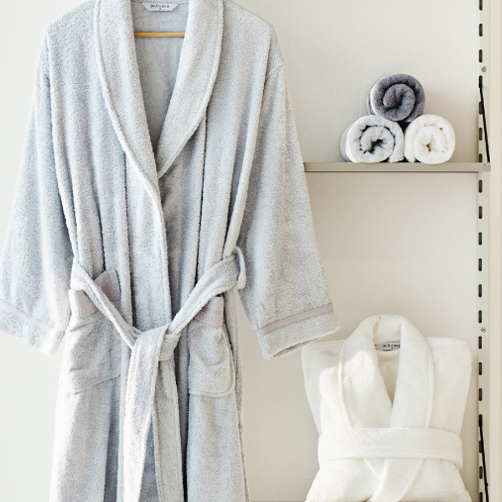 [송월] 뱀부얀 격자 샤워가운 1벌 (S/M/L 택1)