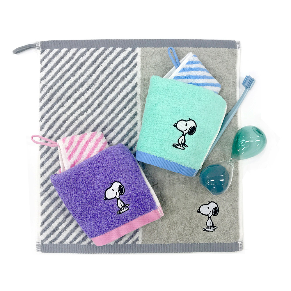 [송월] 스누피 스플릿 고리 핸드타올 5장