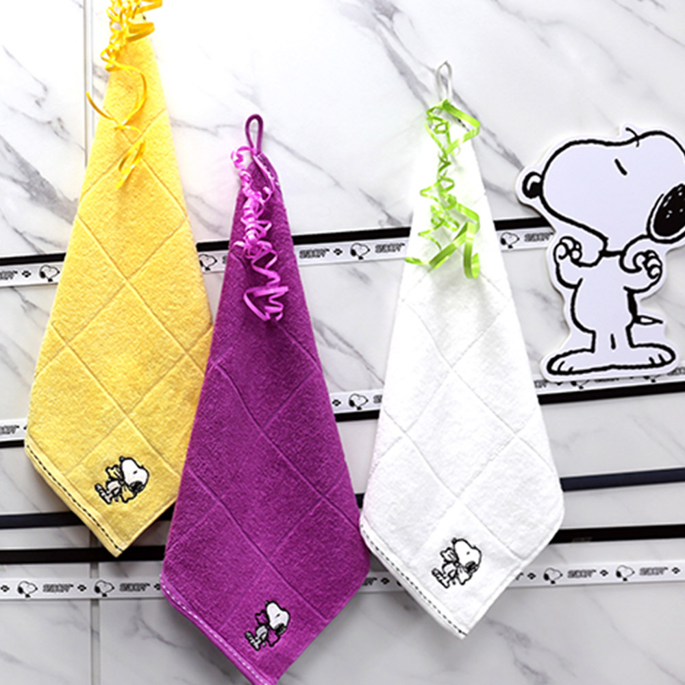 [송월] 스누피 왕리본 고리 핸드타올 10장