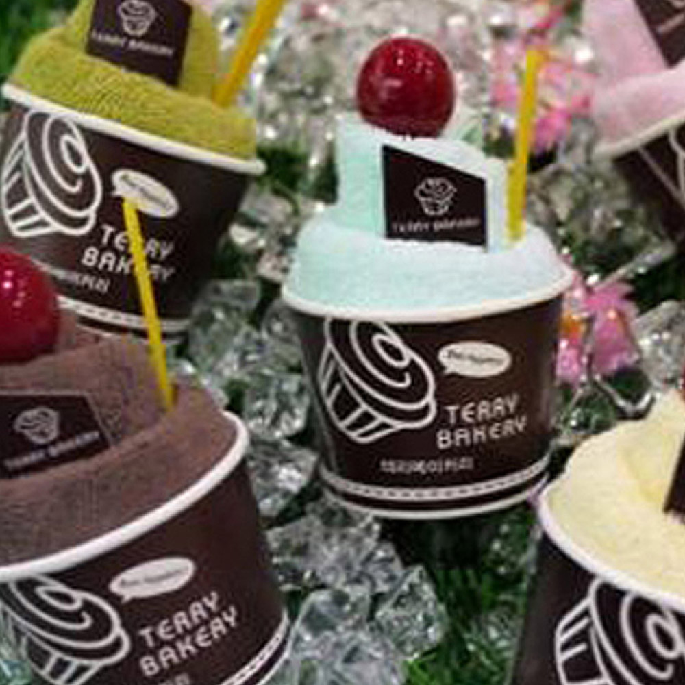 [송월] 테리베이커리 아이스크림 컵케익 타올 3개