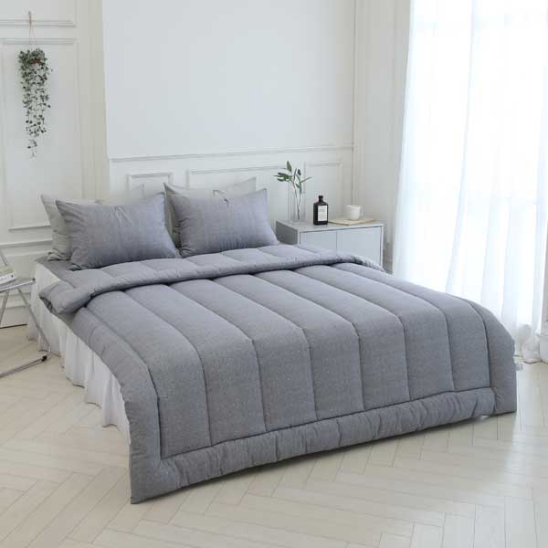 [쉐모아] 마리노 세미마이크로 차렵이불 풀세트(Q)(이불1P,패드1P,베개커버2P,베개솜2P)