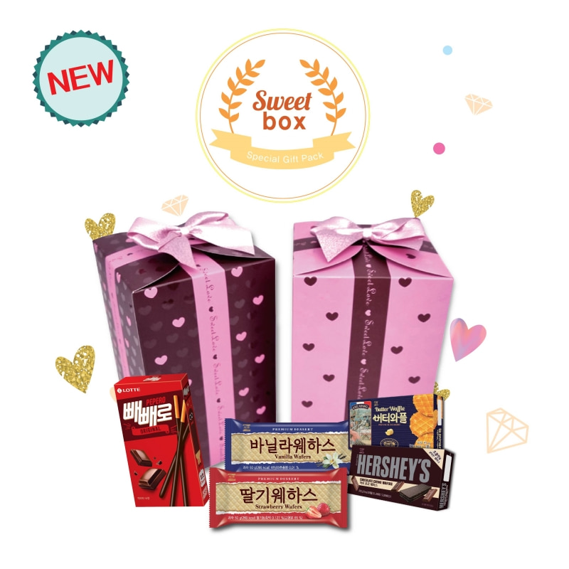 [롯데] 롯데 뉴스위트박스(서주웨하스초코+바닐라+딸기+버터와플+빼빼로오리지날) 12종택1(배송메시지란에 문구기재)