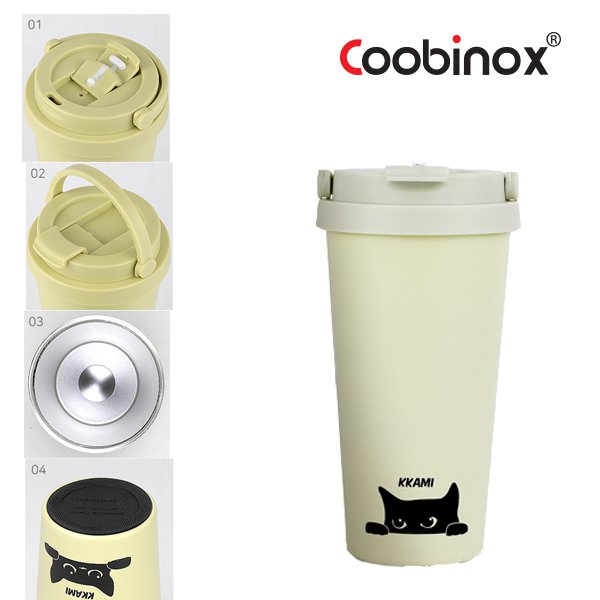 [쿠비녹스] 까미 커피 텀블러 500ml(파스텔그린) CO-69-04
