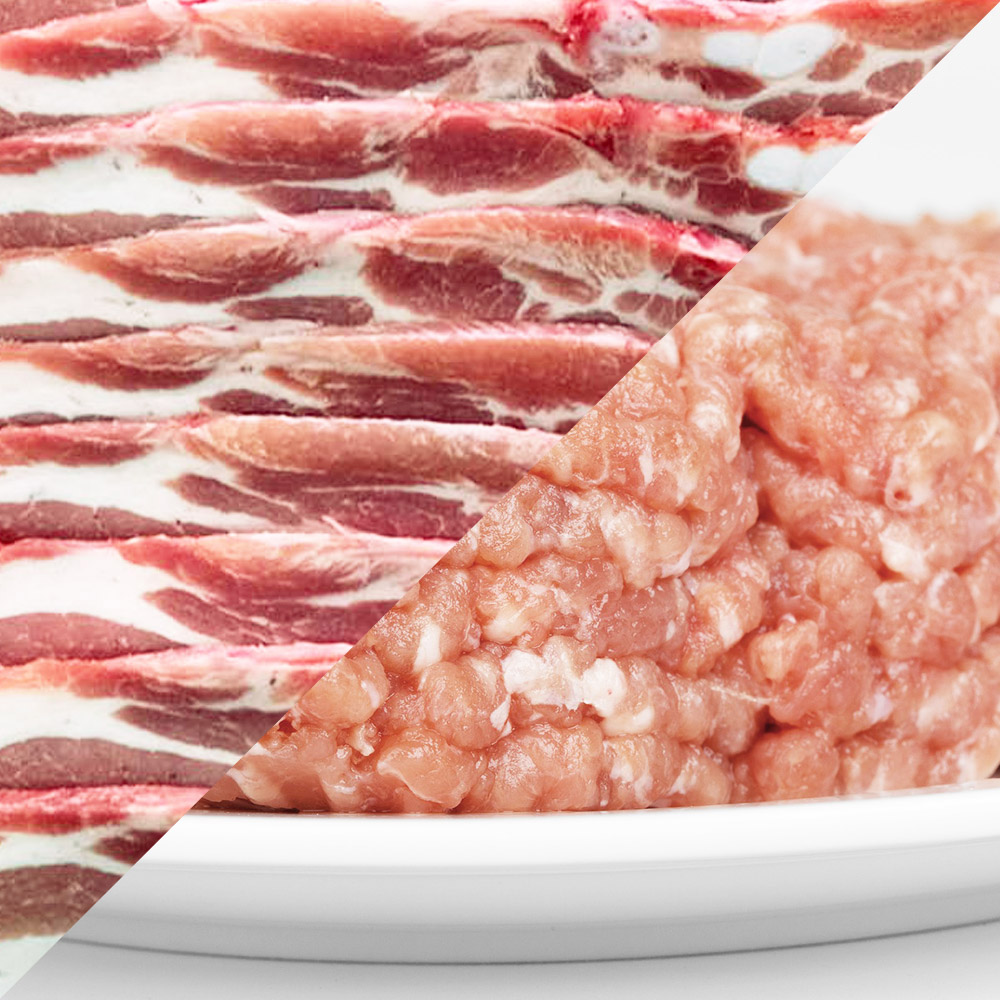 신선한 한돈 삼겹살(구이용/수육용) 500g 1팩 + 다짐육 300g 1팩