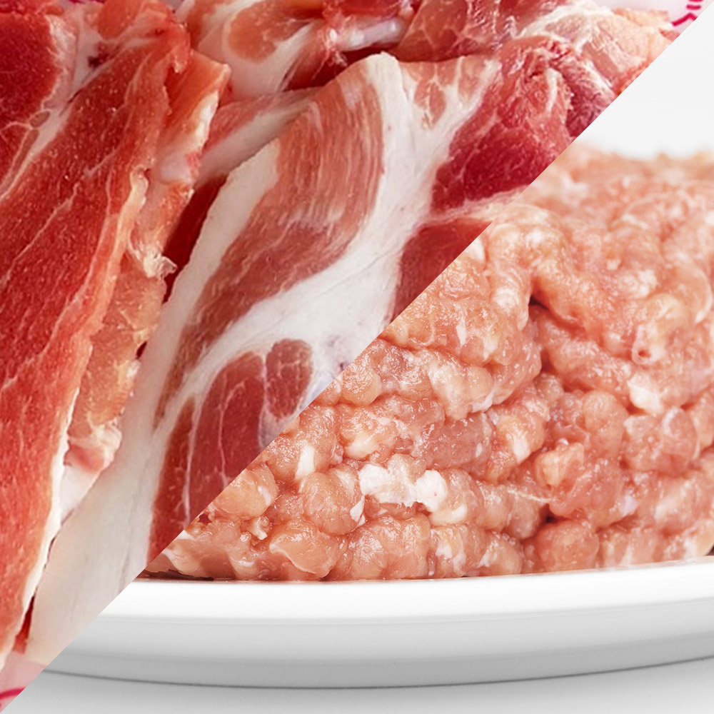 신선한 한돈 미박 앞다리살(수육용) 500g 1팩 + 다짐육 300g 1팩