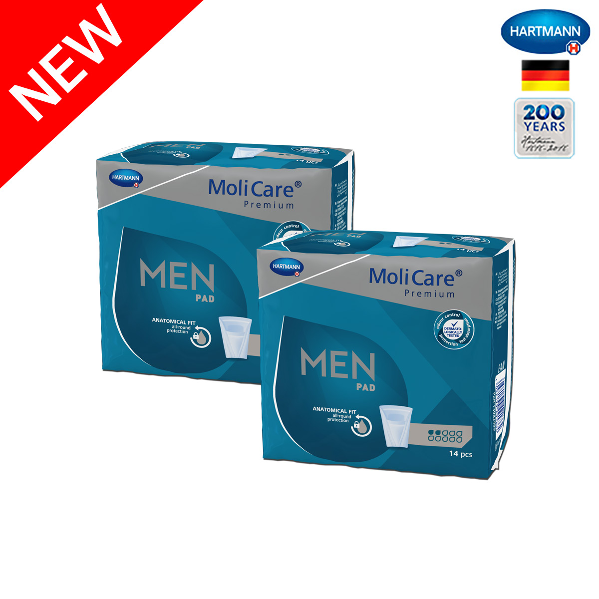 몰리케어 맨 패드 액티브 - 주머니형 (14개입x2팩)