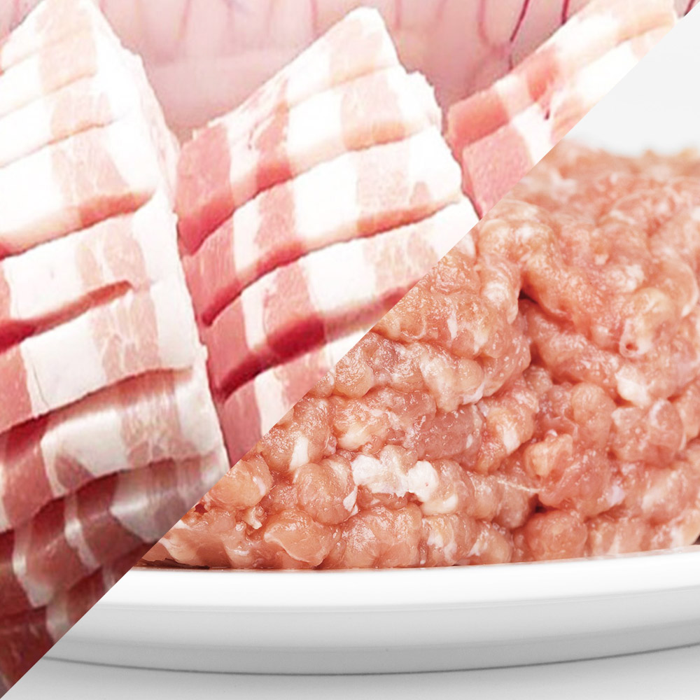 신선한 한돈 벌짚삼겹살 500g 1팩 + 다짐육 300g 1팩