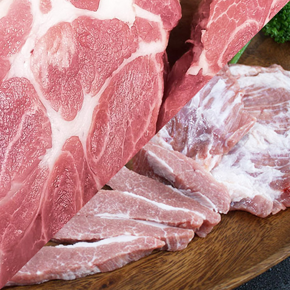 신선한 한돈 목살(구이/수육/대패/숯불) 500g 1팩 + 가브리살(구이용) 500g 1팩