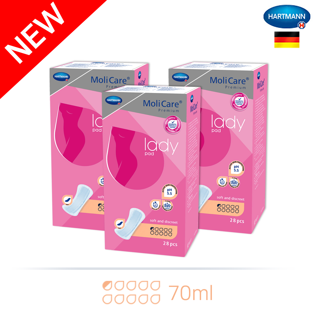 [몰리케어] 레이디 패드 0.5drops 팬티라이너 28개입x3팩