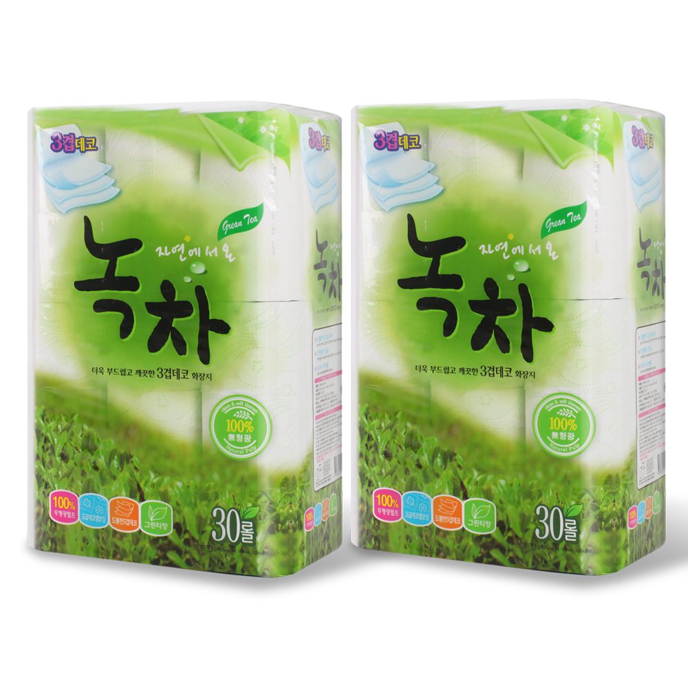 [행복에스앤피제지] 자연에서 온 녹차 휴지 /3겹 25M 30롤×2EA