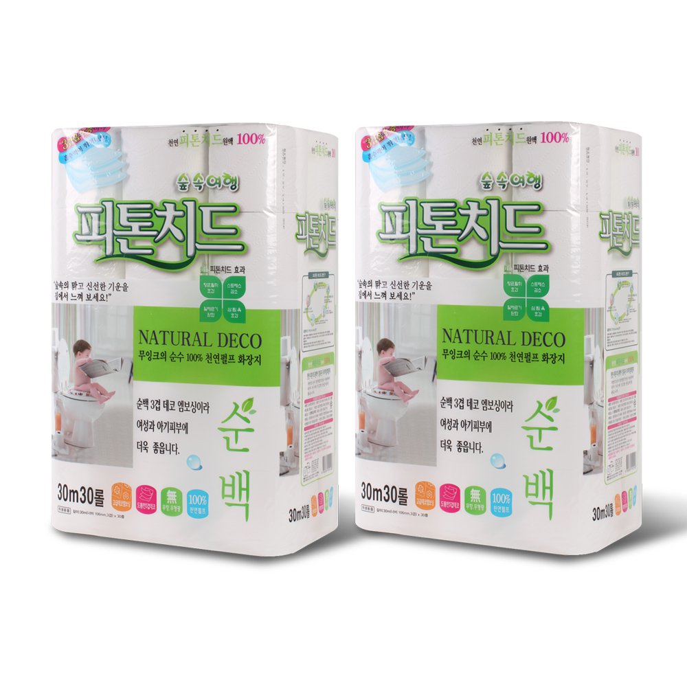 [행복에스앤피제지] 숲속여행 피톤치드 휴지 /3겹 30M 30롤×2EA