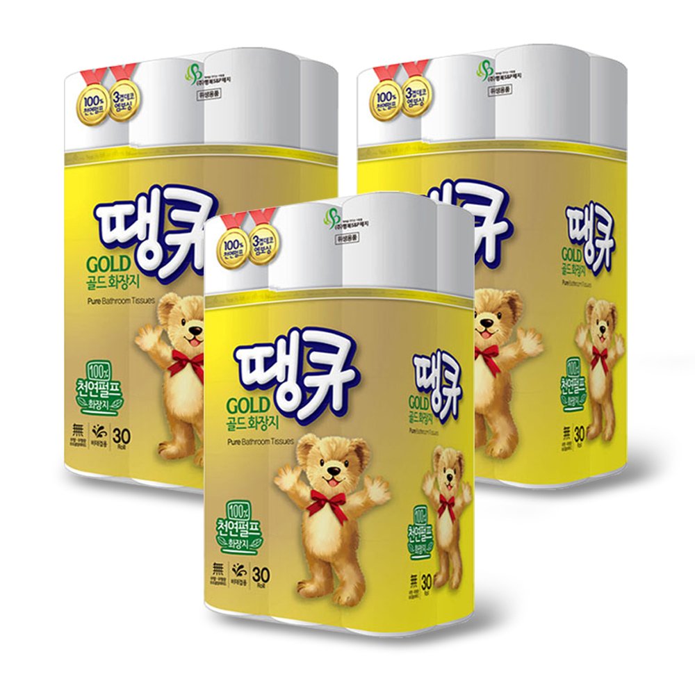 [행복에스앤피제지] 골드바스룸 땡큐 휴지 /3겹 20M 30롤×3EA