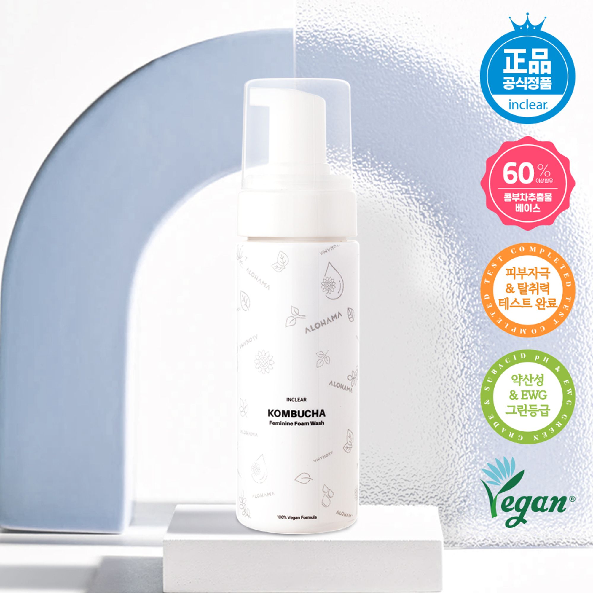[인클리어] 콤부차 페미닌 폼워시 150ml 2종택1