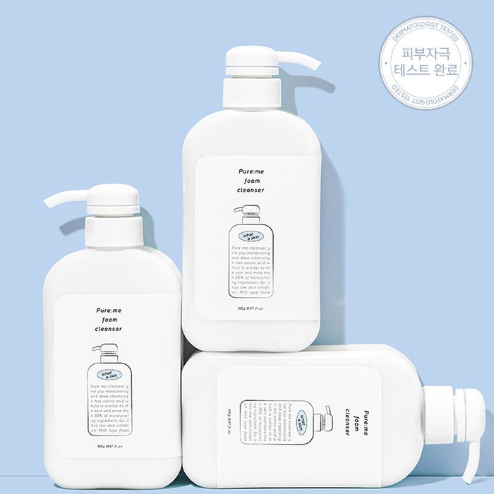 [와더스킨] 퓨어미 폼클렌징 500g