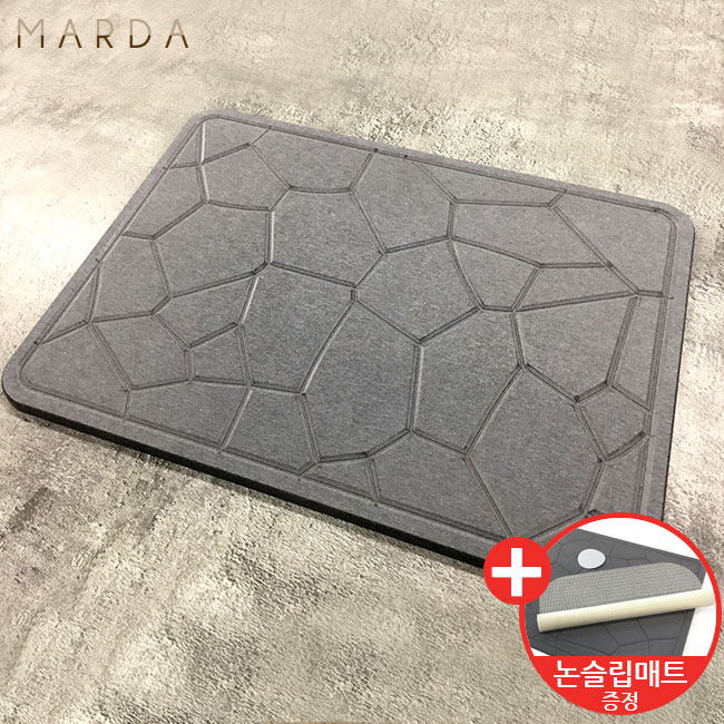 [마르다] 프리미엄 3D 스톤 규조토 향균 발매트 M