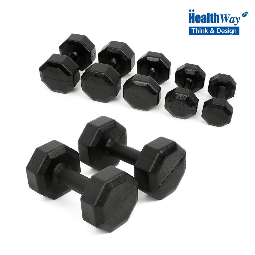 [헬스웨이] 옥타 PVC코팅 아령3kg 세트(2개)