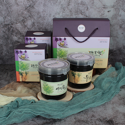 [단지청] 2종세트(인진쑥조청+무조청)2kg