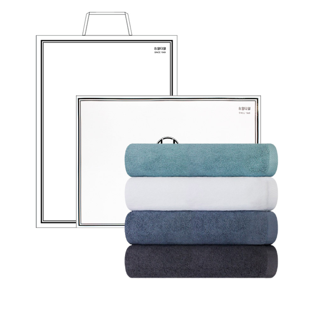 [송월] 항균99.9% 항균무지 150g 호텔타올 5매입 선물세트