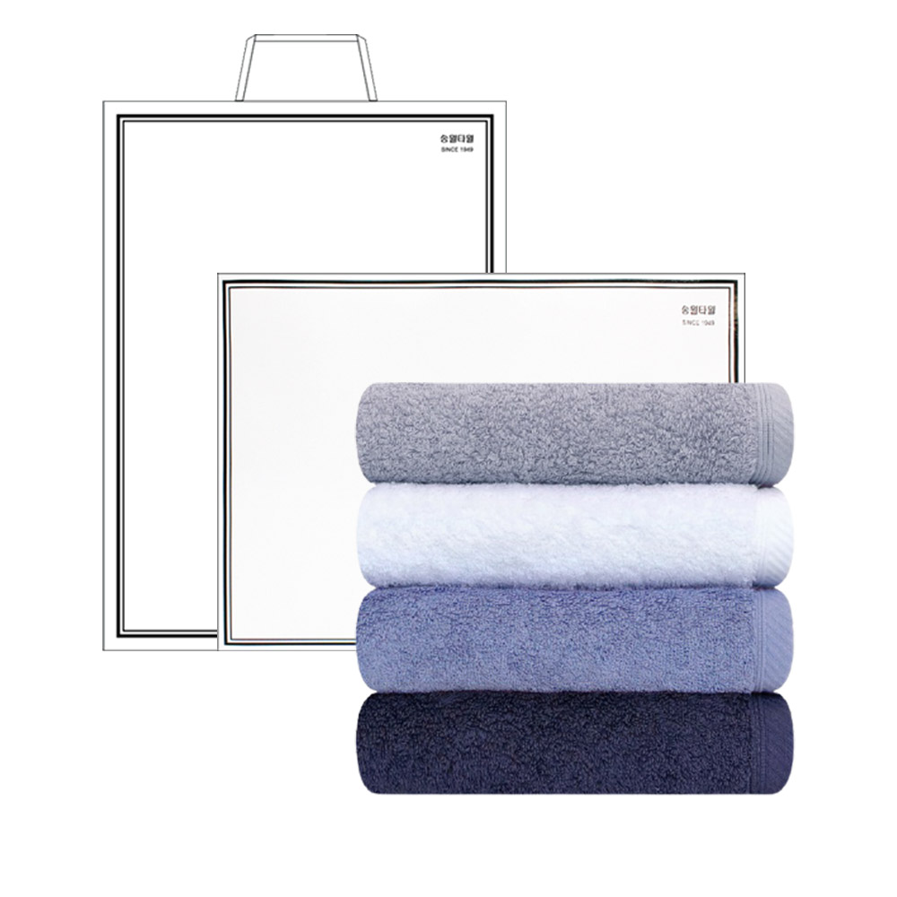 [송월] 항균99.9% 항균무지 180g 호텔타올 5매입 선물세트