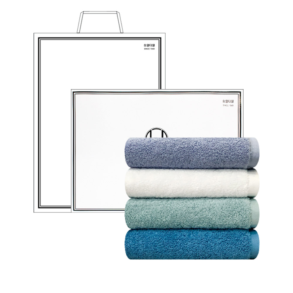 [송월] 항균99.9% 항균무지 170g 호텔타올 5매입 선물세트