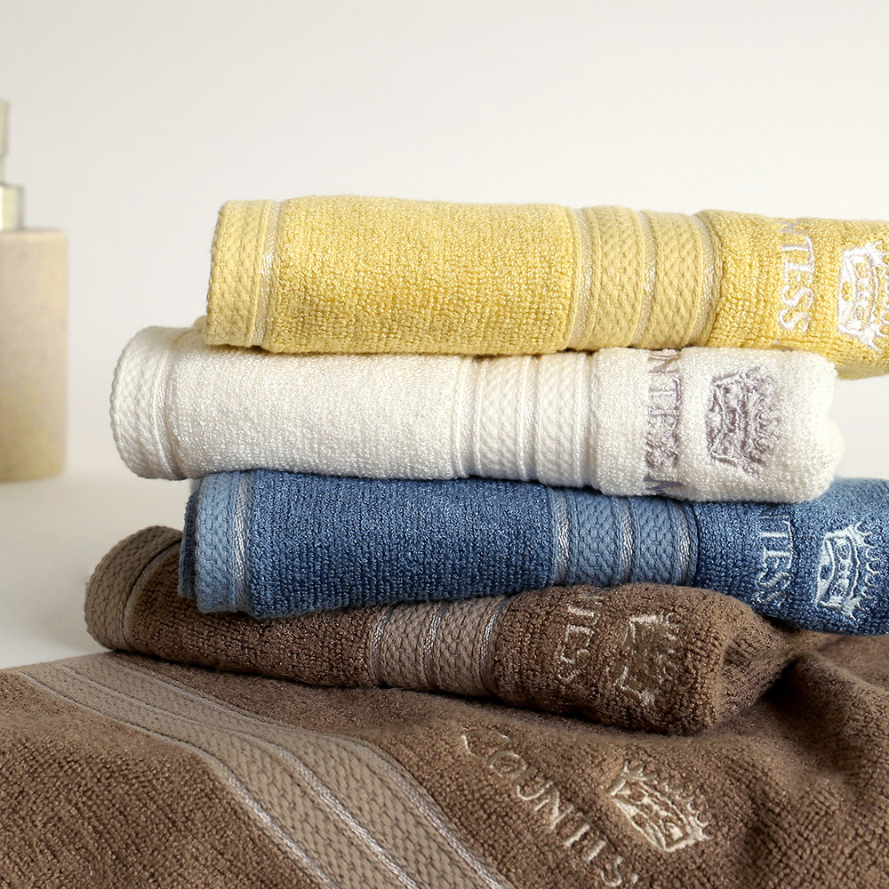 [송월] 카운테스마라 뱀부 블럭40 세면타올 5장