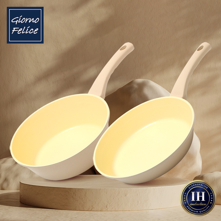 [죠르노펠리체] IH 하모니 멀티 프라이팬 28cm+웍팬 28cm 2종 세트 GF-IM8W