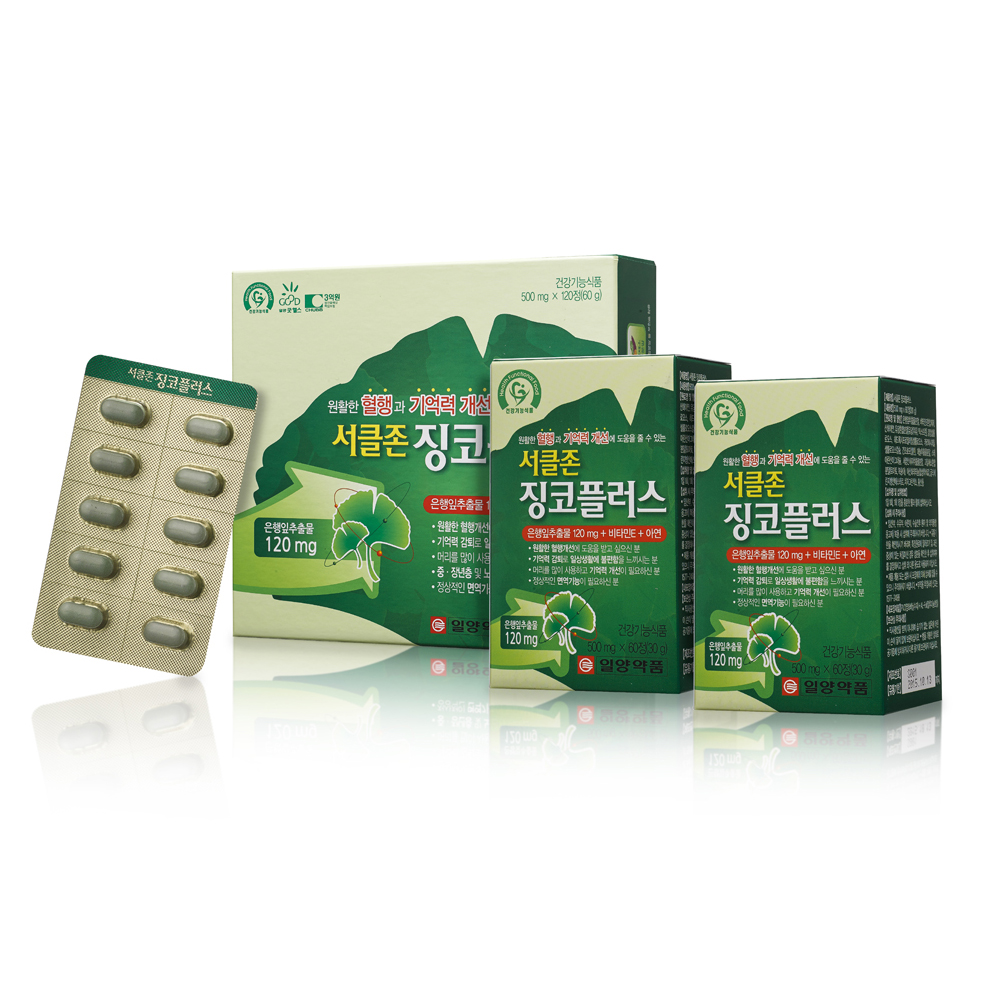 [일양약품] 원활한 혈행개선 서클존 징코플러스 1세트(4개월분)