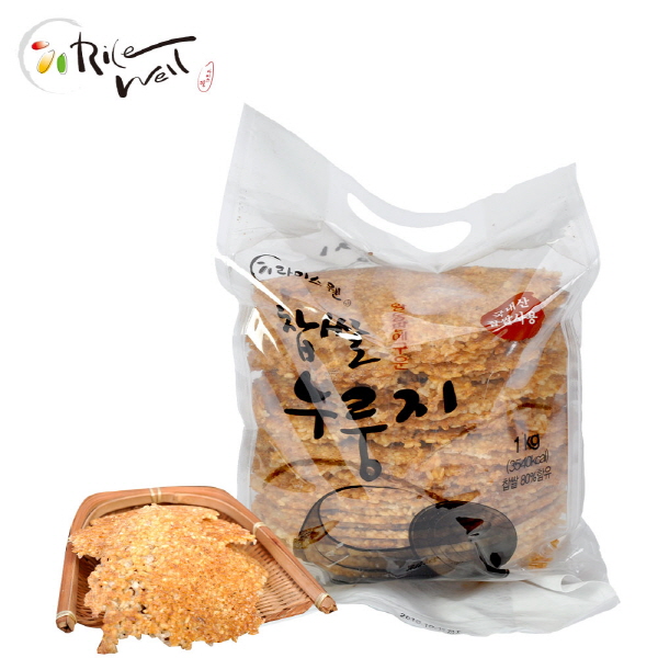 [라이스웰] 황동판에구운 찹쌀 누룽지 1kg