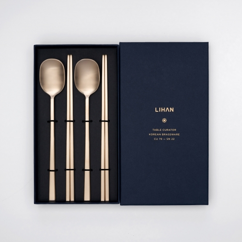 [한국도자기리빙] 노아 유기 방짜 수저2벌세트