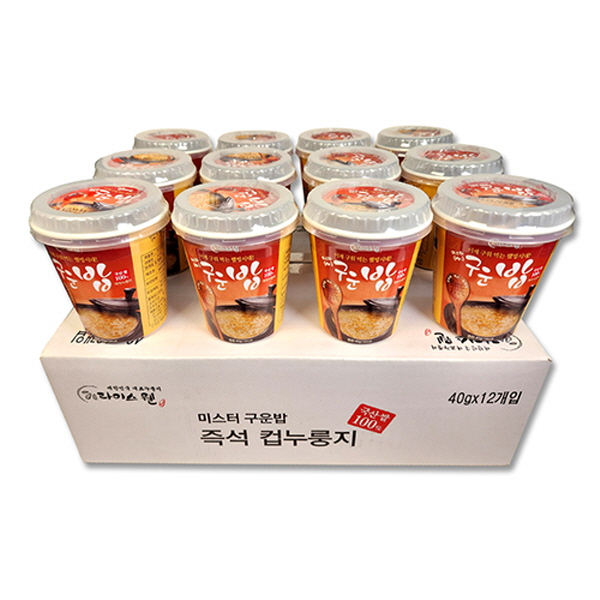 [라이스웰]Mr.구운밥 컵누룽지 40g*12개