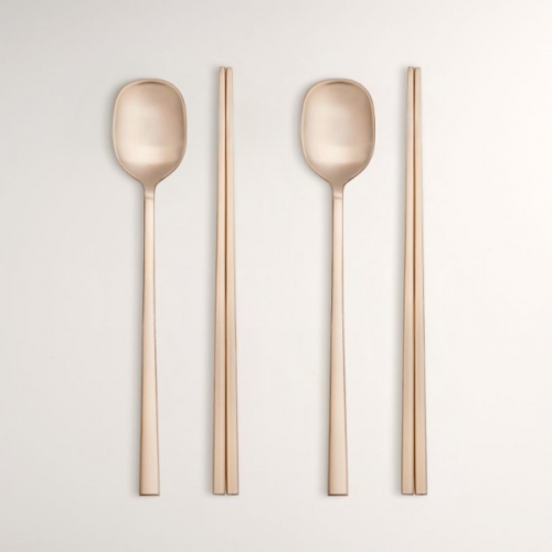 [한국도자기리빙] 노아 유기수저2벌세트 (앞면 각인전용상품-숟가락만)