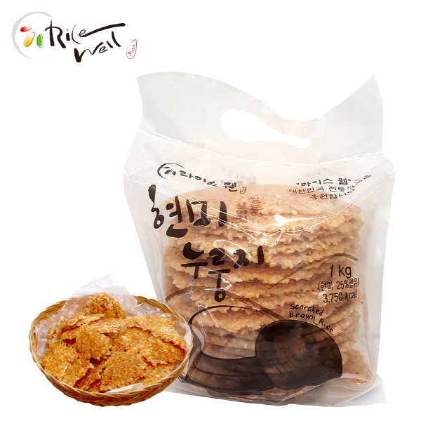 [라이스웰] 쌀눈이 살아있는 현미누룽지1kg